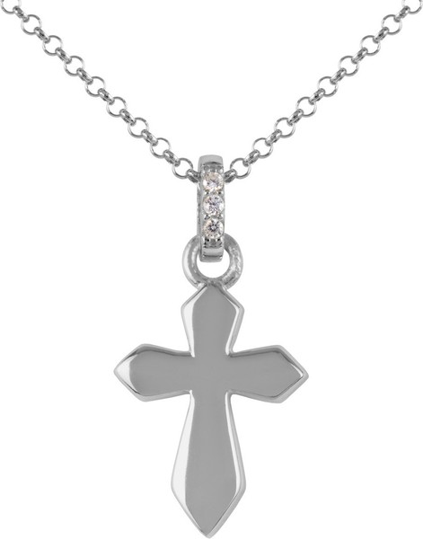 Jacques Lemans - Kette Schwert-Kreuz Sterlingsilber Mit Zirkonia - SV-C251C-image