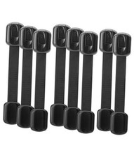 Bates- Child Safety Strap Locks, Baby Cabinet Locks, Toilet Locks 8 Pack Black