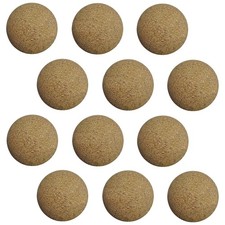 Set of 12 Natural Cork Official Foosballs Wood Colored Table Soccer Foos Balls