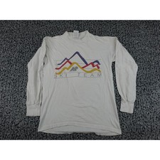 K2 T-Shirt Youth Small White Long Sleeve Ski Team Mountain Graphic USA Made