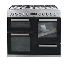 Beko 100 cm Range cooker Dual Fuel Double Oven range cooker KDVF100X