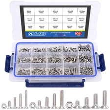 Stainless Steel Flat-Head Countersunk Hex Socket Screw and Nut Combination Set