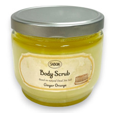 Sabon Body Scrub Based On Natural Dead Sea Salt Ginger Orange 600g/21.2oz New