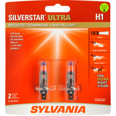 Sylvania Silverstar Ultra H1 Headlight Bulbs Twin Pack New Genuine Unopen 