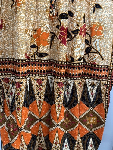 Mayette 100% Cotton Colorful Printed Short Sleeve Short Vintage Dress Sz L - Picture 7 of 9