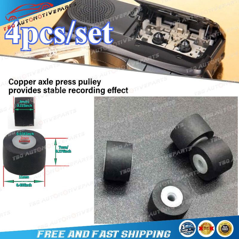 4PCS Vintage Pinch Roller for SONY Technics TC-WR741、TC-WR790、TC