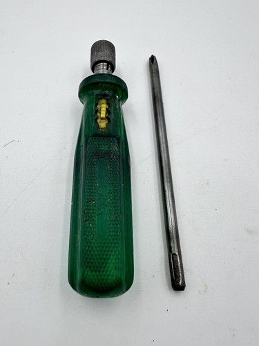 RARE Vintage CEKA (CK) Ratchet Multi Bit Screwdriver Green Handle German Made - Picture 4 of 8