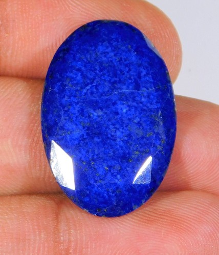 16 CT SUPERB NATURAL BLUE LAPIS LAZULI CARVING OVAL CABOCHON GEMSTONE AL=099 - Picture 3 of 7