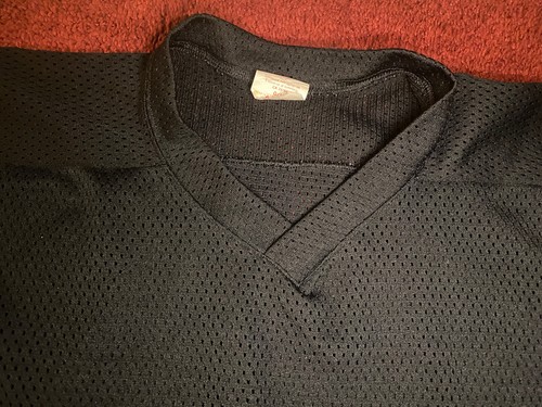 vintage black itech hockey jersey large Plain Goth Punk - Picture 2 of 5
