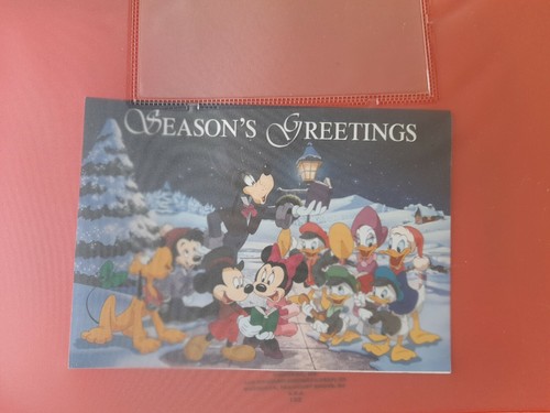 DISNEY Cast Member 2000 Christmas Holiday Card Signed Eisner 2 Passport Tickets! - Picture 9 of 12