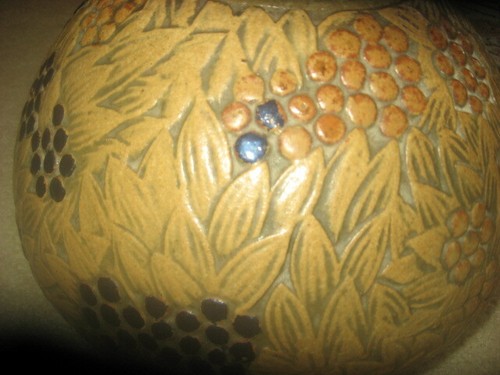 c1910 MOUGIN FRERES Nancy France Art Pottery Lamp Arts & Crafts 11" Vase Franch - Picture 6 of 10