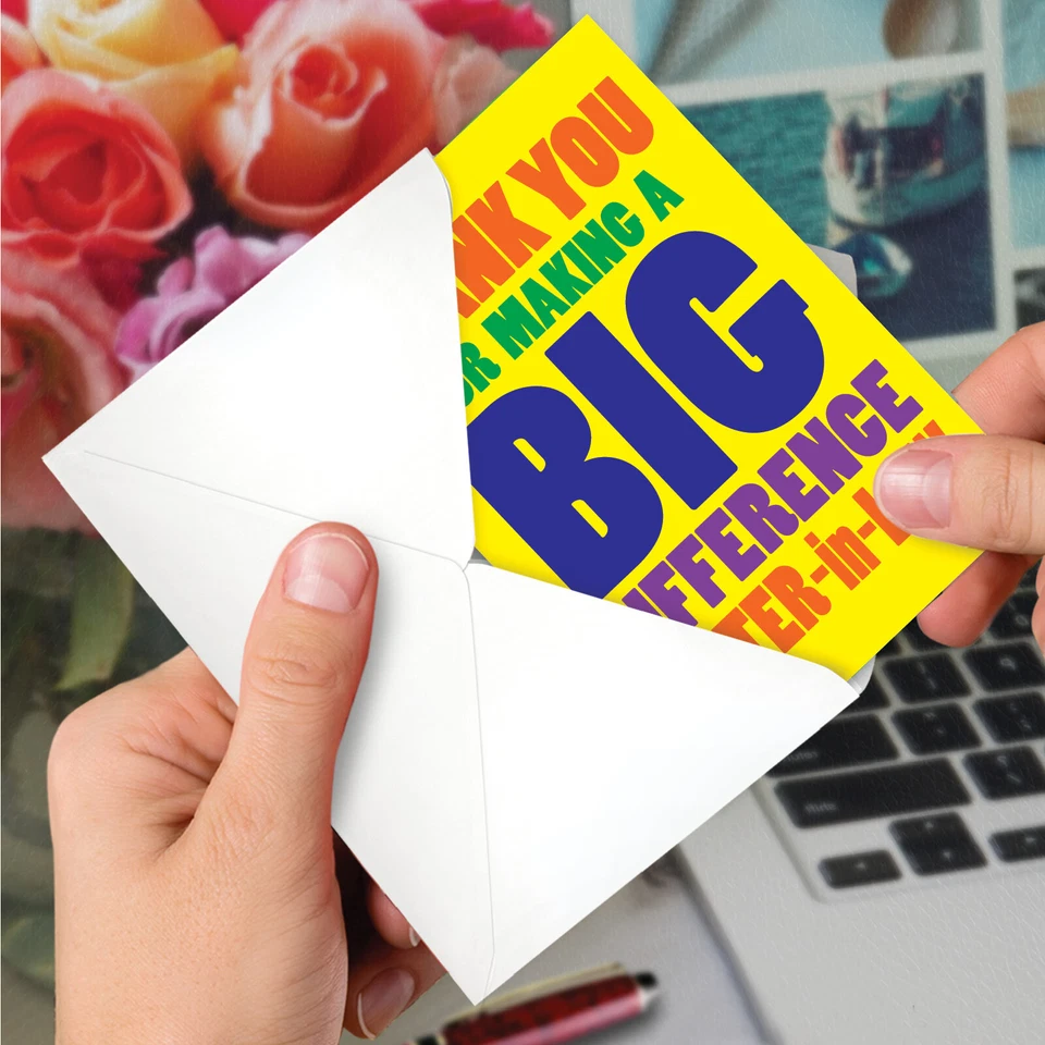 Tarjeta de agradecimiento (cuñada) 5"x7" con sobre gran diferencia cuñada Foto 4 de 4