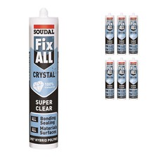 Soudal Fix ALL Silicone Crystal Clear 100% Transparent SMX Sealant Adhesive Bulk