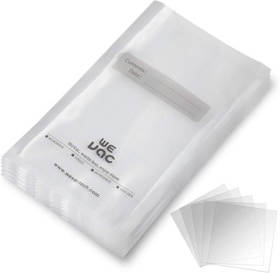 Wevac Vacuum Sealer Bags 100 Gallon 11x16 Inch for 11'' x 16'' 100 count, Clear 