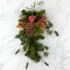 22" Factory Direct Craft Artificial Canadian Pine and Twig Swag