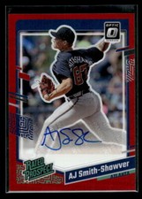 2023 Donruss Optic Rated Prospect Auto Holo Red AJ Smith-Shawver Braves 33/50