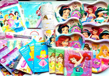 New DISNEY PRINCESS Birthday Party Paper Plates Napkins Cups Favors Treat Bags