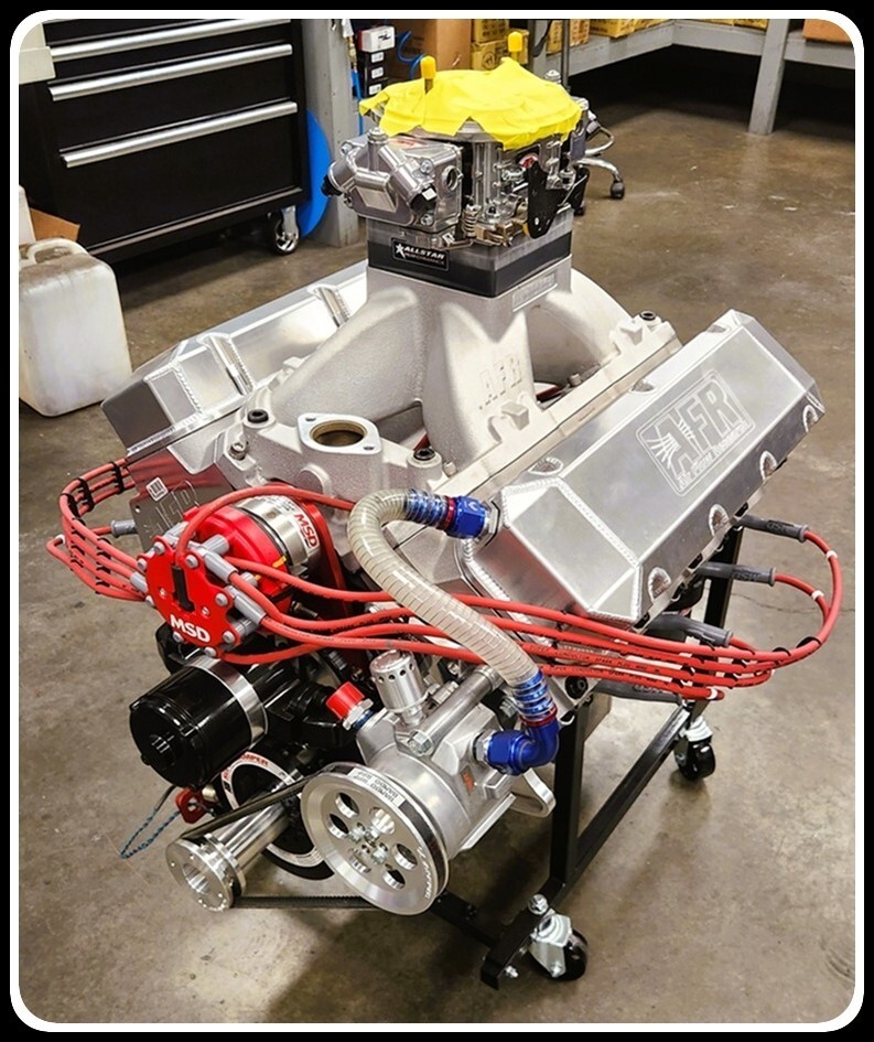 Chevy BBC 632 SUPER DRAG SERIES Base Engine, AFR 457 HEADS DART