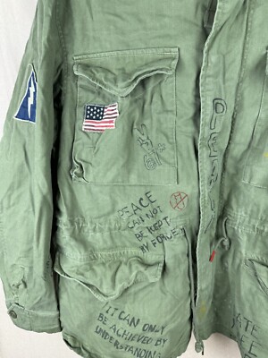 Polo Ralph Lauren M-67 Peace Military Field Jacket Combat Green