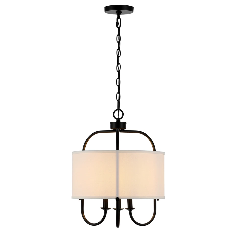 SAFAVIEH Jemmi 3 Light 16 Inch Pendant | Black | - Image 3 of 4