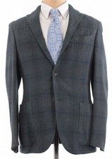 Boglioli NWT K. Jacket / Sport Coat Size 40R Green W/ Blue Plaid Cashmere