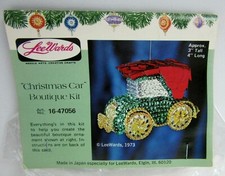 Vintage LeeWards CHRISTMAS CAR Boutique Ornament Kit 16-47056 Beaded/Sequins NIP