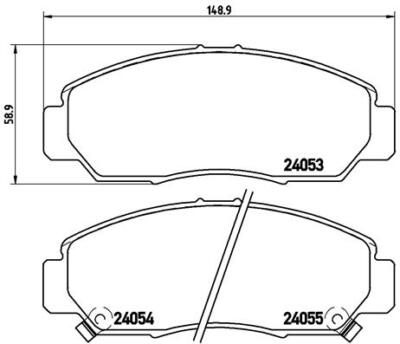 BREMBO P 28 047 Bremsbelagsatz, Scheibenbremse für HONDA,HONDA (DONGFENG),HONDA