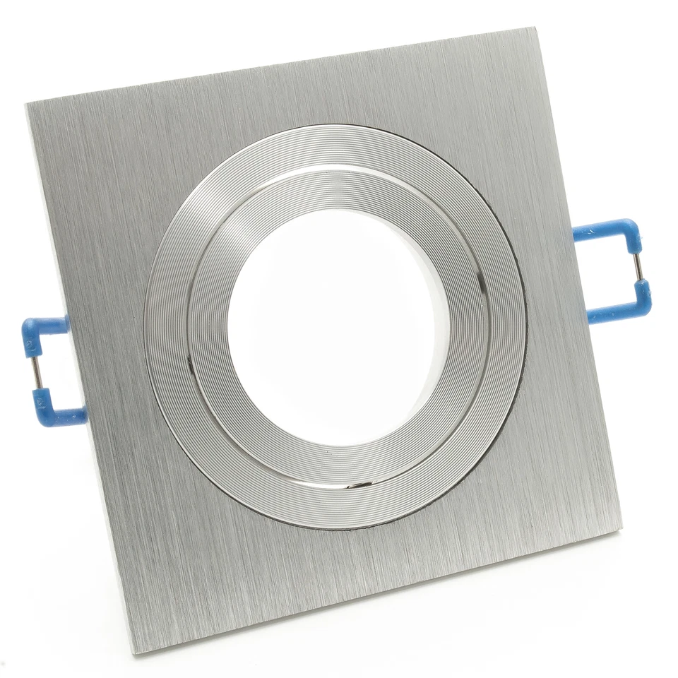 Faretto LED incasso 80mm quadrato silver lampada RGB GU10 effetti luce colorata - Immagine 2 di 4