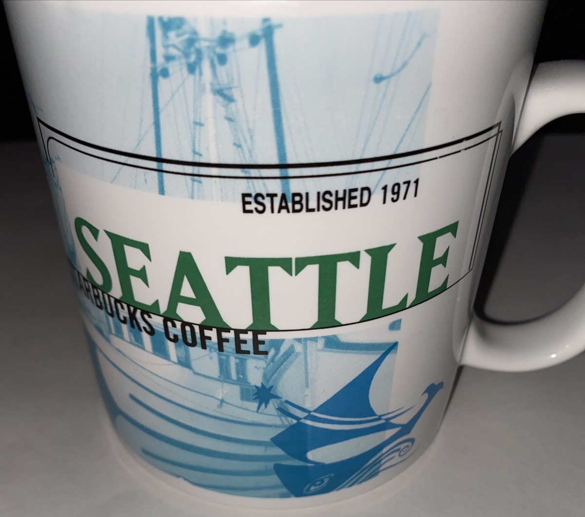 STARBUCKS 1998 22 OZ SEATTLE COFFEE MUG PINK ELEPHANT PIKE PLACE MARKET |  eBay