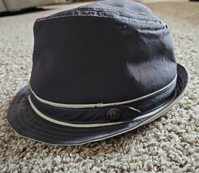 GOORIN HAT! EUC! EUC Goorin Bros Brown Gold Straw Fedora Trilby Hat Ribbon  main image 2