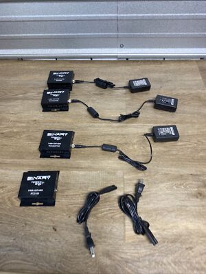(Lot of 4) Binary B-320-1CAT-HDIR Transmitters 3 Power Supplies UNTESTED READ