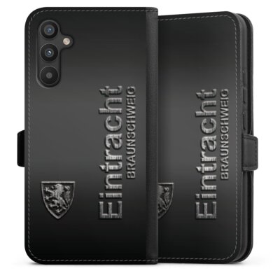 Flip Case Tasche Hülle für Samsung Galaxy A34 5G Schrift Metall