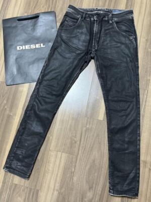 Diesel Men M Jogg Jeans Black Coating Pants J279P 26 Inches