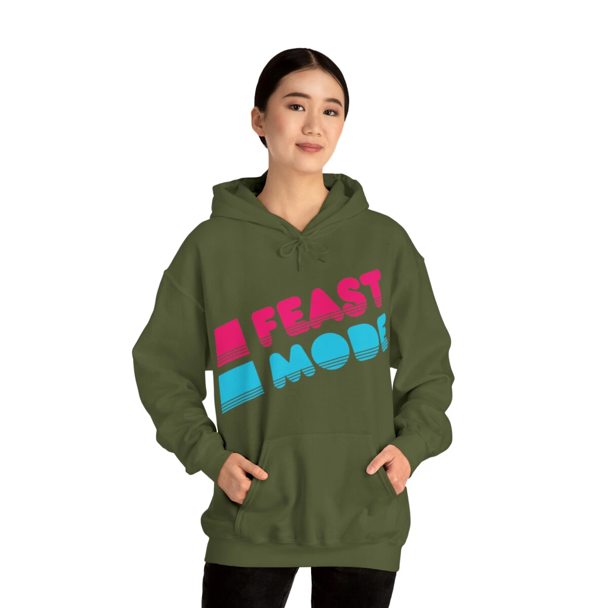 Retro Feast Mode Thanksgiving Graphic Hoodie