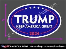 TRUMP 2024 STICKER KEEP AMERICA GREAT MAGA DEPLORABLE DECAL BUMPER