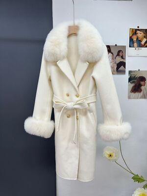 Winter Double-sided WoolCoat Women's Long Fox Fur Collar Winter Double-sided WoolCoat Women's Long Fox Fur Collar