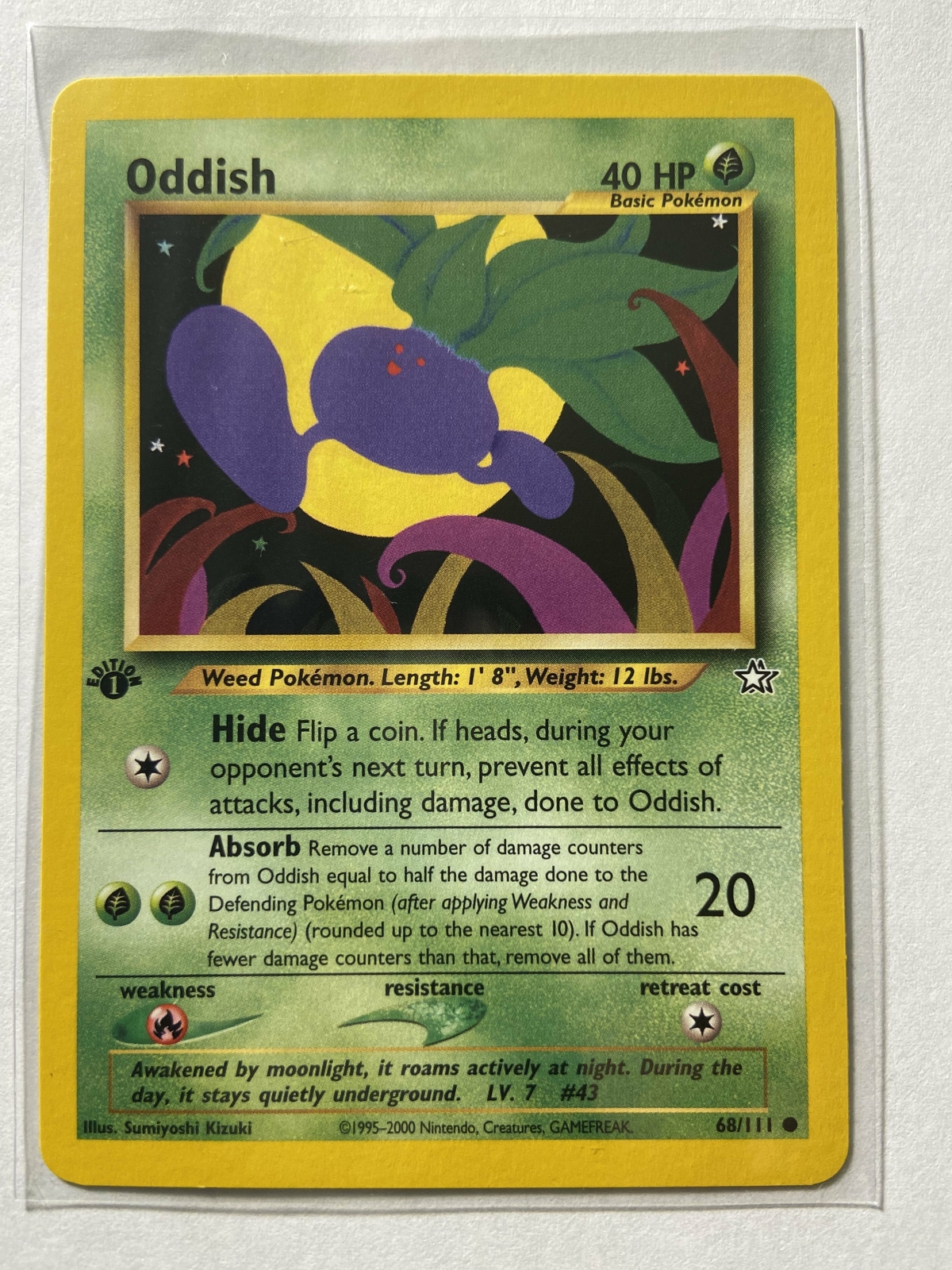 Oddish Neo Genesis Near mint English  68/111  1st edition