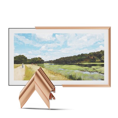 ynVISION TV Frame Bezel in Rose Gold for Samsung Frame TV 65'' 2021-2025 OPEN BOX