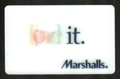 MARSHALLS Find It, Love It ( 2009 ) Lenticular Gift Card ( $0 )