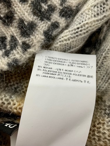 Versace Versus Wool Mohair Blend Brown Animal Print Uk 8-10 VGC - Picture 16 of 22