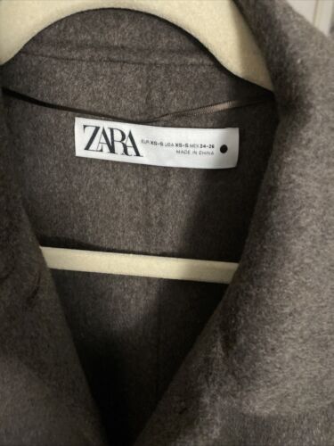 Zara Collection Tan Wool Long Sleeve Oversized Jacket S - Picture 2 of 15