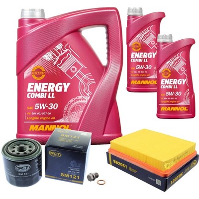 SCT Inspektionspaket 7 L MANNOL Energy Combi LL 5W-30 für Hyundai Trajet FO 2.0