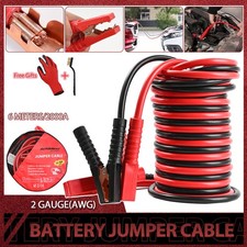 2 GAUGE 20 FT BATTERY BOOSTER CABLE EMERGENCY POWER JUMPER 2000 AMP HEAVY DUTY