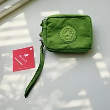 Green Color Small Wallet or Cosmetic Wristlet