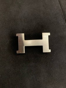Hermès H Logo Belt Buckle 25mm 1" Unisex Silver Made in France Hermes
