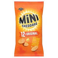 Mini Cheddars Original Crisp Multipack Baked with Real Cheese 12 x 23 g Bags Per