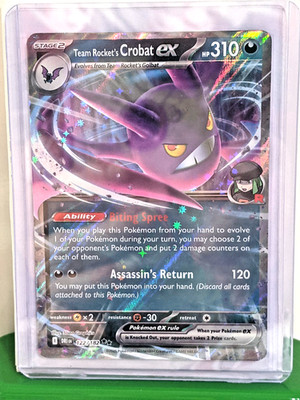 Team Rocket's Crobat ex 122/182 Sv10: Destined Rivals Holo Double Rare NM