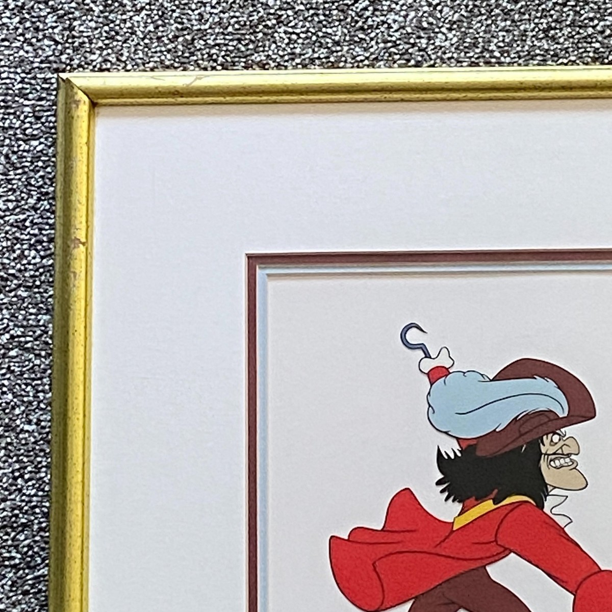 Disney PETER PAN & Captain Hook Ltd Edition Serigraph Cel Framed