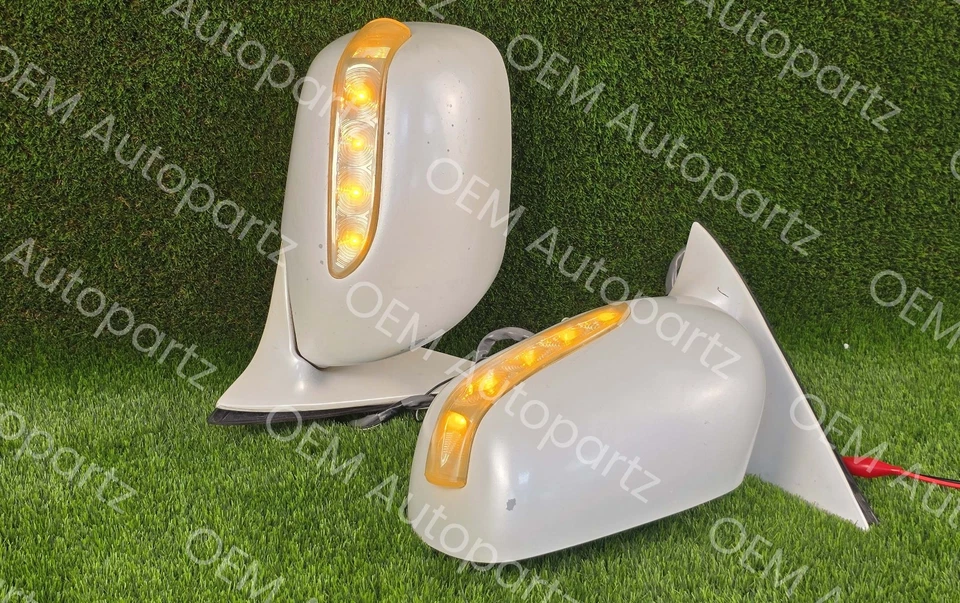 Пара боковых зеркал Lexus LS430 2001-2006 годов выпуска со светодиодными фарами оригинальные L & R jdm б/у - Изображение 4 из 4