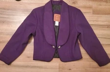Mid-West Garment Co Short Purple Wool Western Jacket Stitching New M